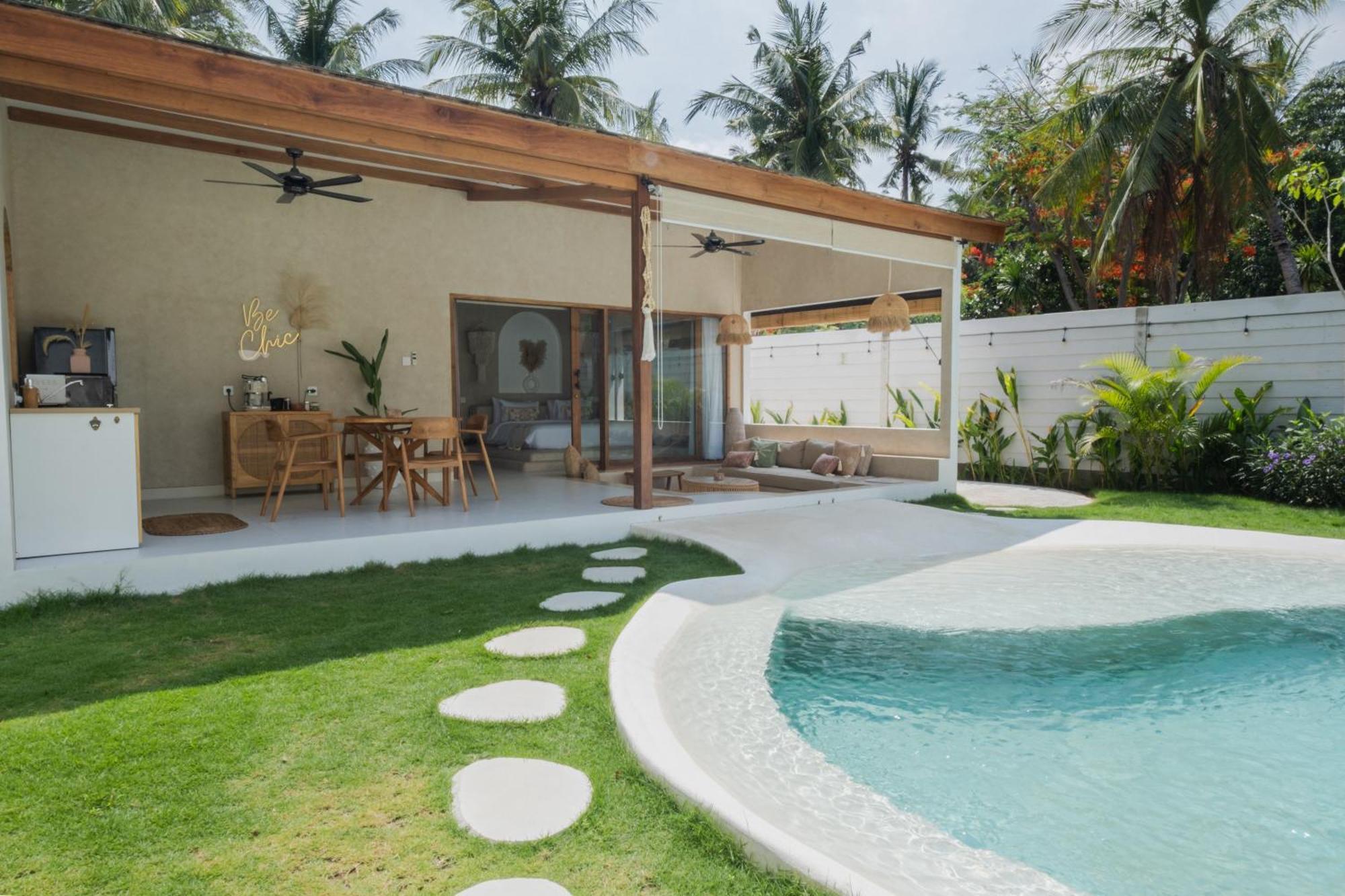 Gili Boho Villas - Aesthetic Private Pool Villas Гили Траванган Экстерьер фото
